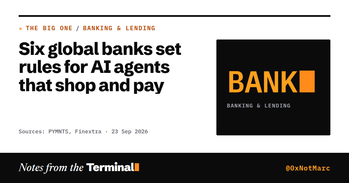 Six global banks set rules for AI agents that shop and pay