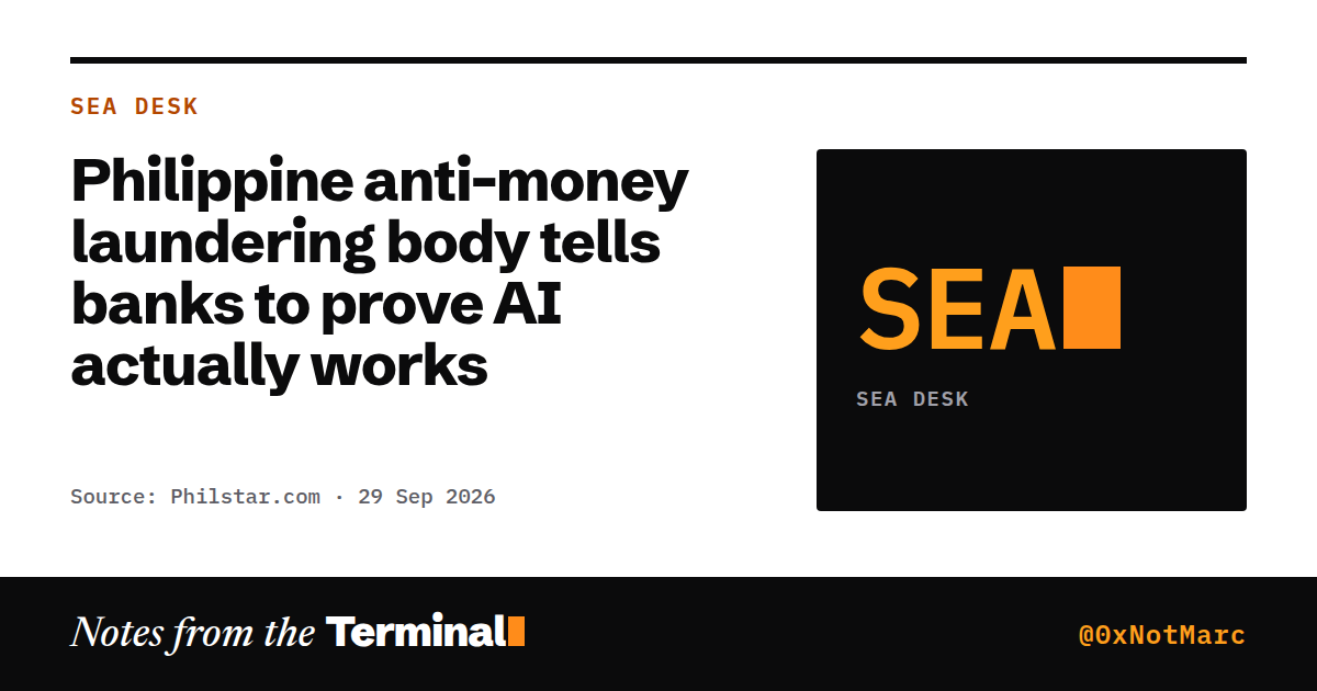 Philippine anti-money laundering body tells banks to prove AI actually works