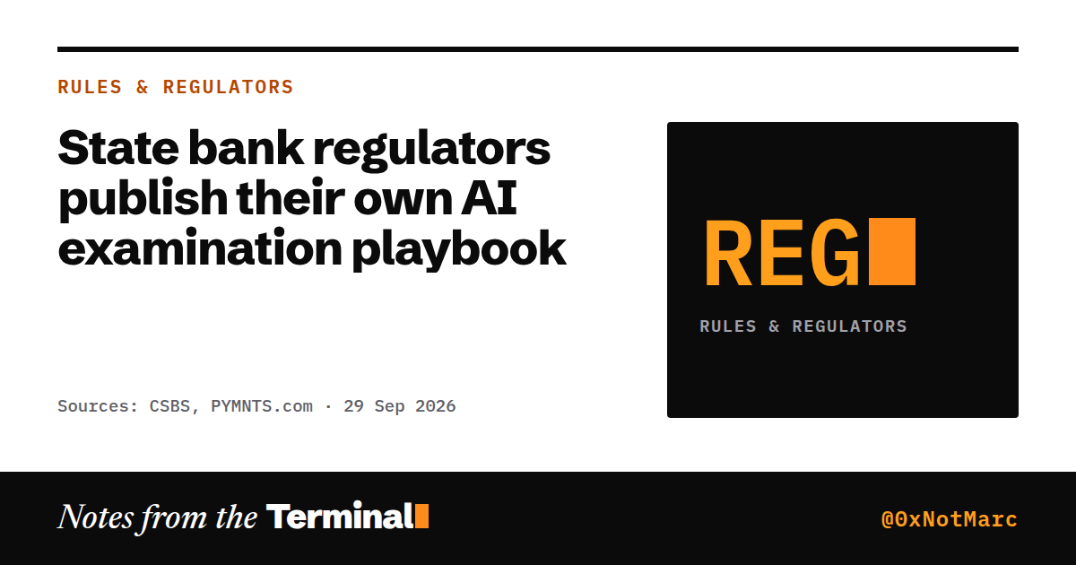 State bank regulators publish their own AI examination playbook