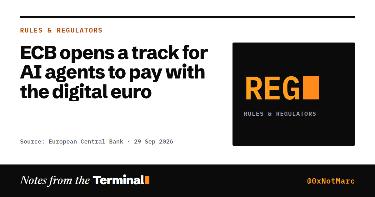 ECB opens a track for AI agents to pay with the digital euro