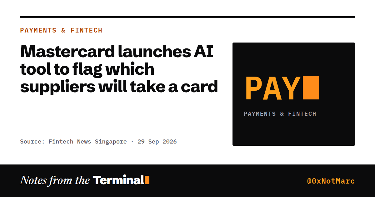 Mastercard launches AI tool to flag which suppliers will take a card