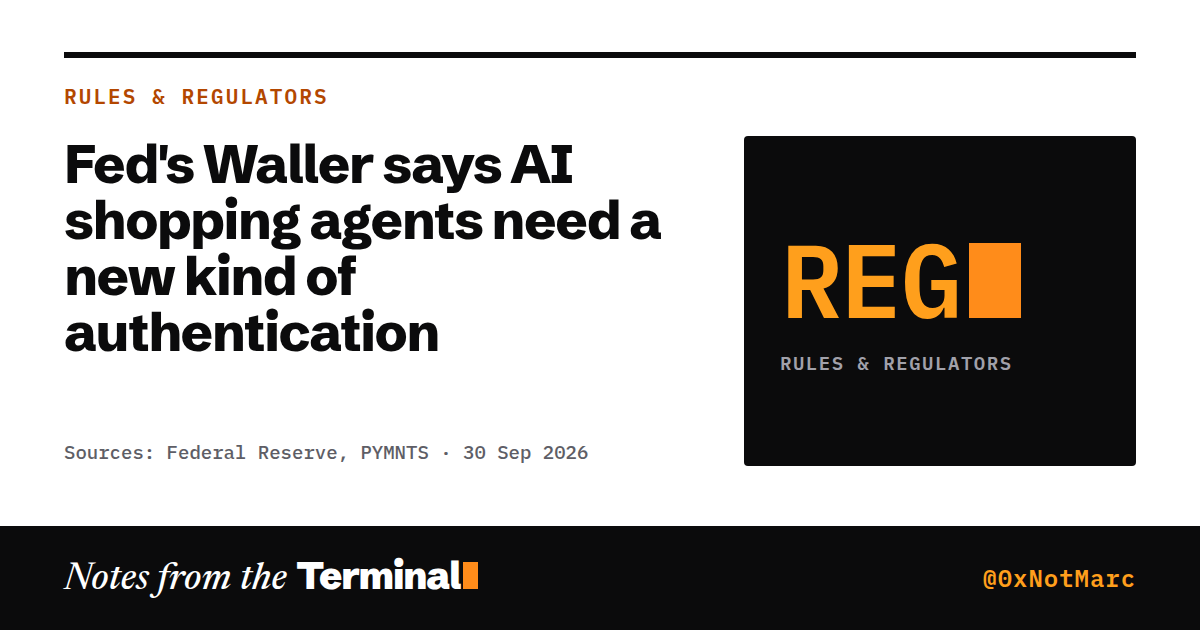 Fed's Waller says AI shopping agents need a new kind of authentication
