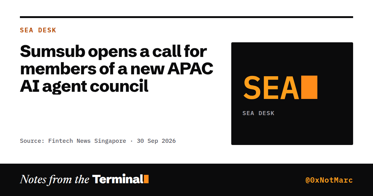 Sumsub opens a call for members of a new APAC AI agent council