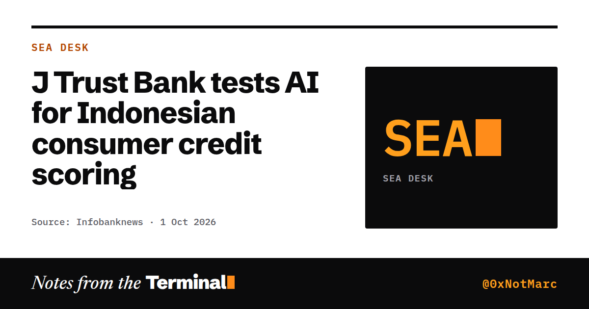 J Trust Bank tests AI for Indonesian consumer credit scoring