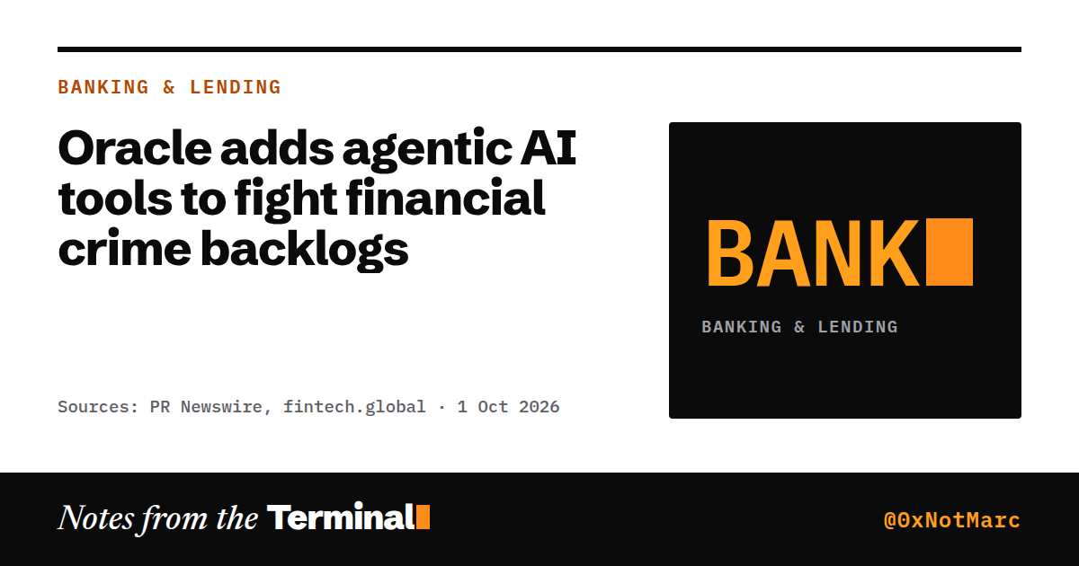 Oracle adds agentic AI tools to fight financial crime backlogs