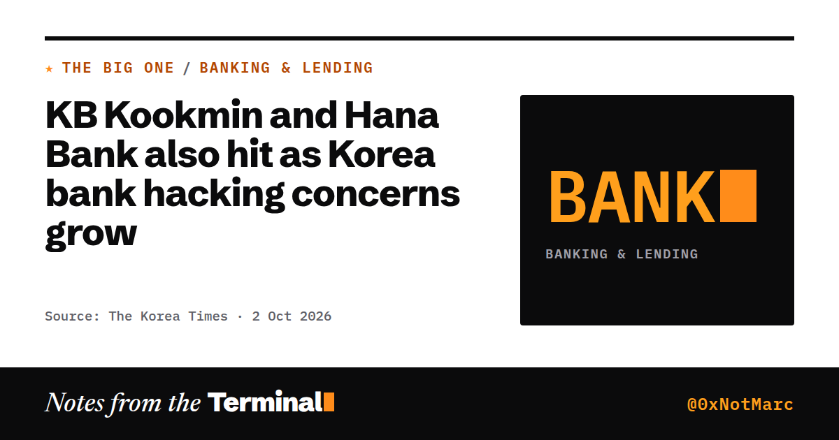 KB Kookmin and Hana Bank also hit as Korea bank hacking concerns grow