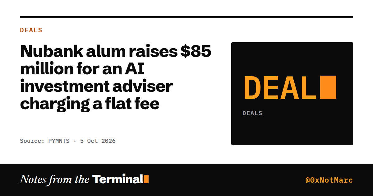 Nubank alum raises $85 million for an AI investment adviser charging a flat fee