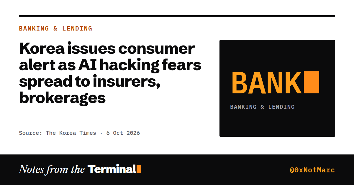 Korea issues consumer alert as AI hacking fears spread to insurers, brokerages