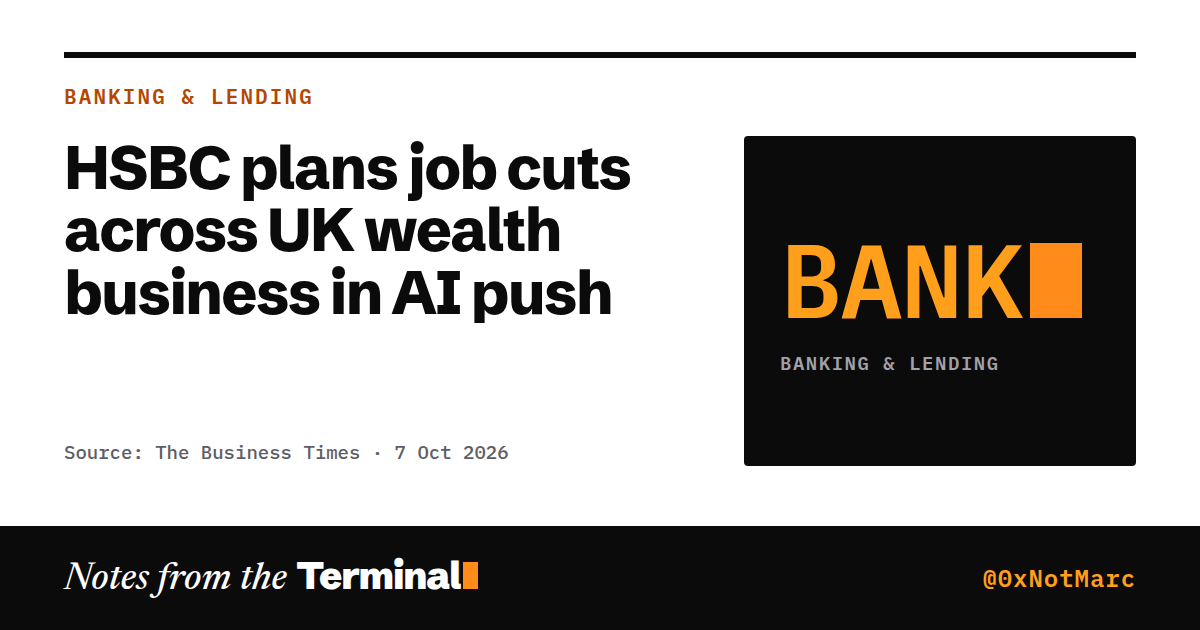 HSBC plans job cuts across UK wealth business in AI push