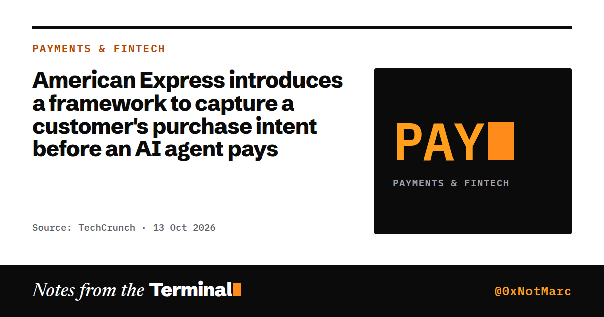American Express introduces a framework to capture a customer's purchase intent before an AI agent pays
