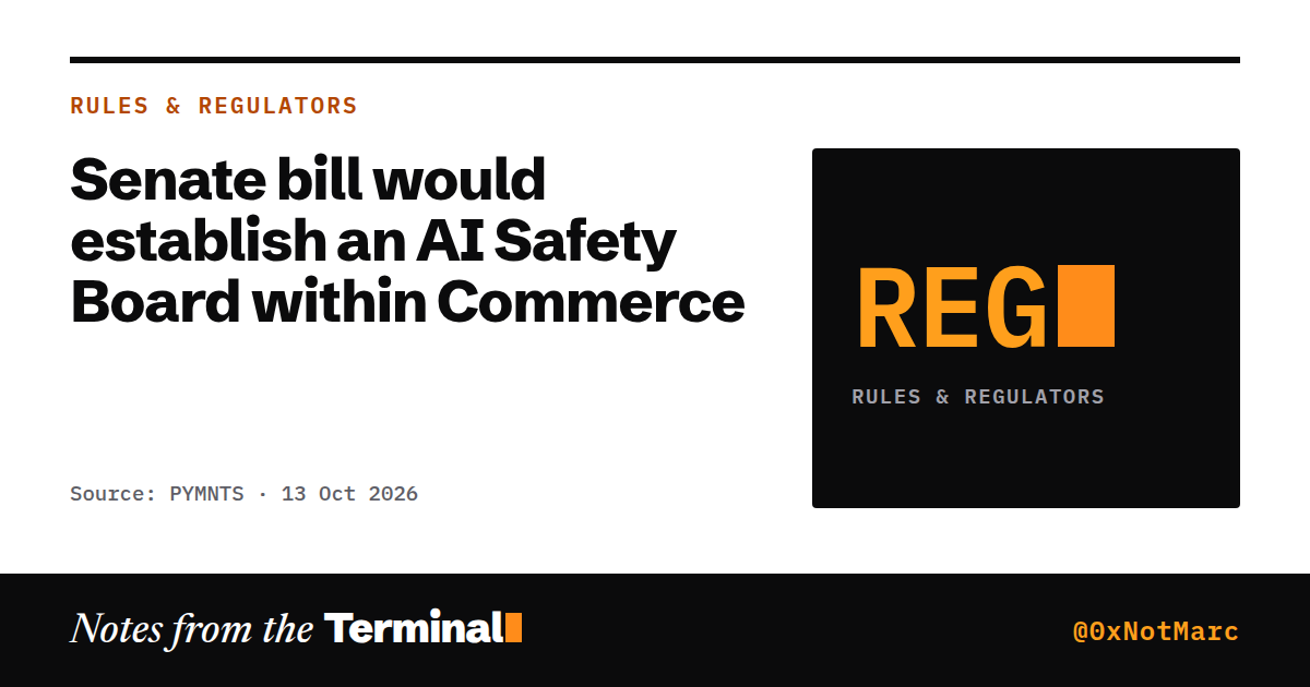 Senate bill would establish an AI Safety Board within Commerce