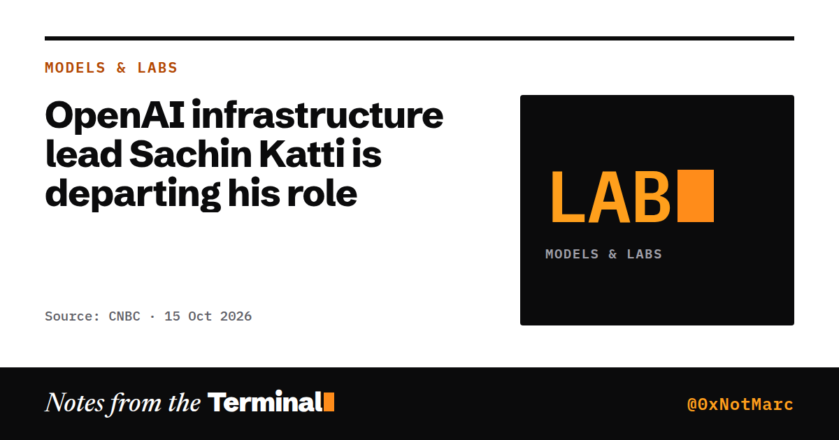 OpenAI infrastructure lead Sachin Katti is departing his role