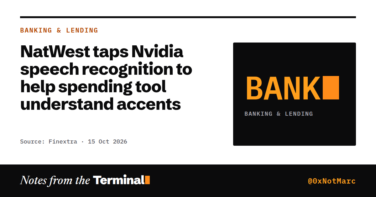 NatWest taps Nvidia speech recognition to help spending tool understand accents