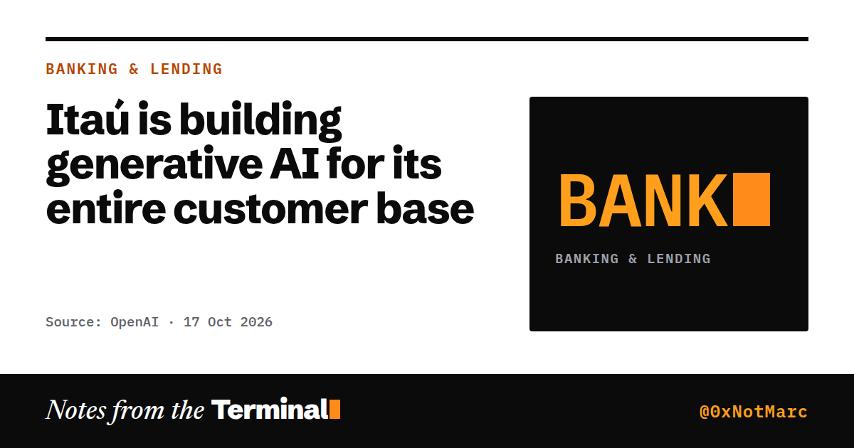 Itaú is building generative AI for its entire customer base