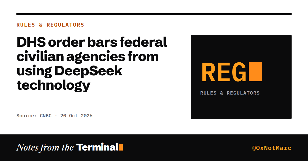DHS order bars federal civilian agencies from using DeepSeek technology