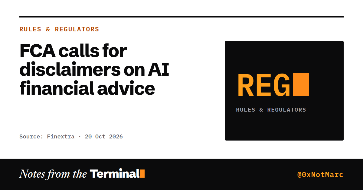 FCA calls for disclaimers on AI financial advice