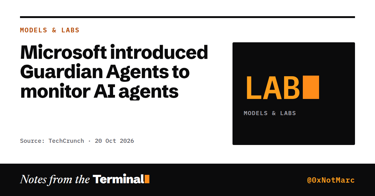 Microsoft introduced Guardian Agents to monitor AI agents