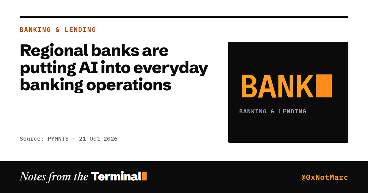 Regional banks are putting AI into everyday banking operations