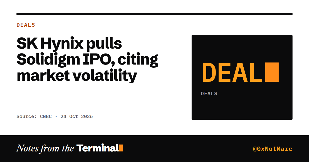 SK Hynix pulls Solidigm IPO, citing market volatility