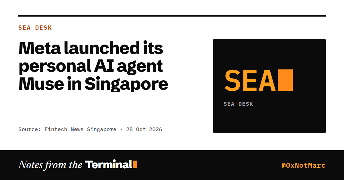Meta launched its personal AI agent Muse in Singapore