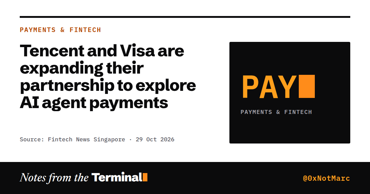 Tencent and Visa are expanding their partnership to explore AI agent payments